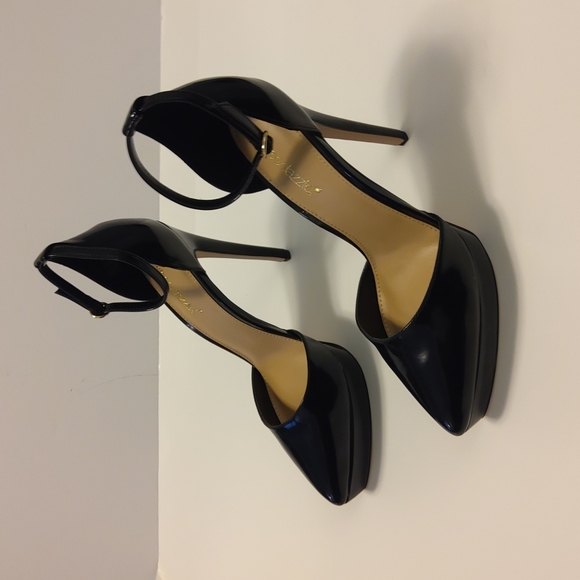 Shoe Dazzle Shoes - Platform Stiletto Pump, Black Faux-Leather